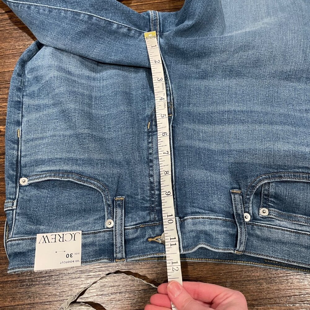 NWT J.Crew Womens Sz 30 High-Rise Bootcut Jean in 2003 Super-Stretch Flared 33"L - Picture 8 of 11